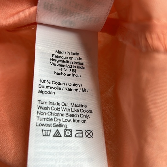 J. CREW POPLIN SWING V-NECK WITH TIE COTTON TOP - Picture 7 of 8